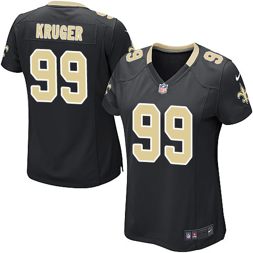 Women's Game Paul Kruger Nike Jersey Black Home - #99 NFL New Orleans Saints